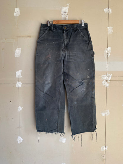 1990s Faded Black Carhartt Pants | 34
