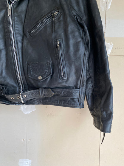 1980s Leather Biker Jacket | L