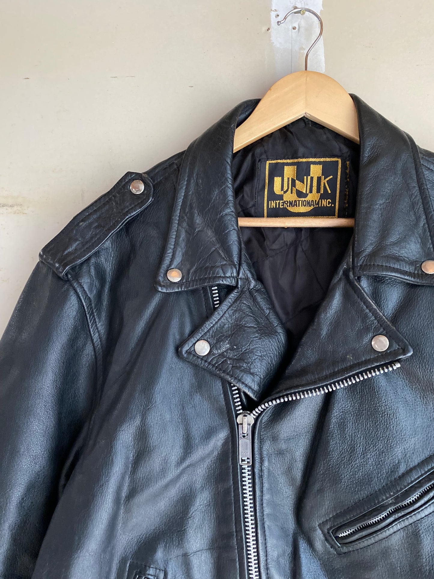 1980s Leather Biker Jacket | L