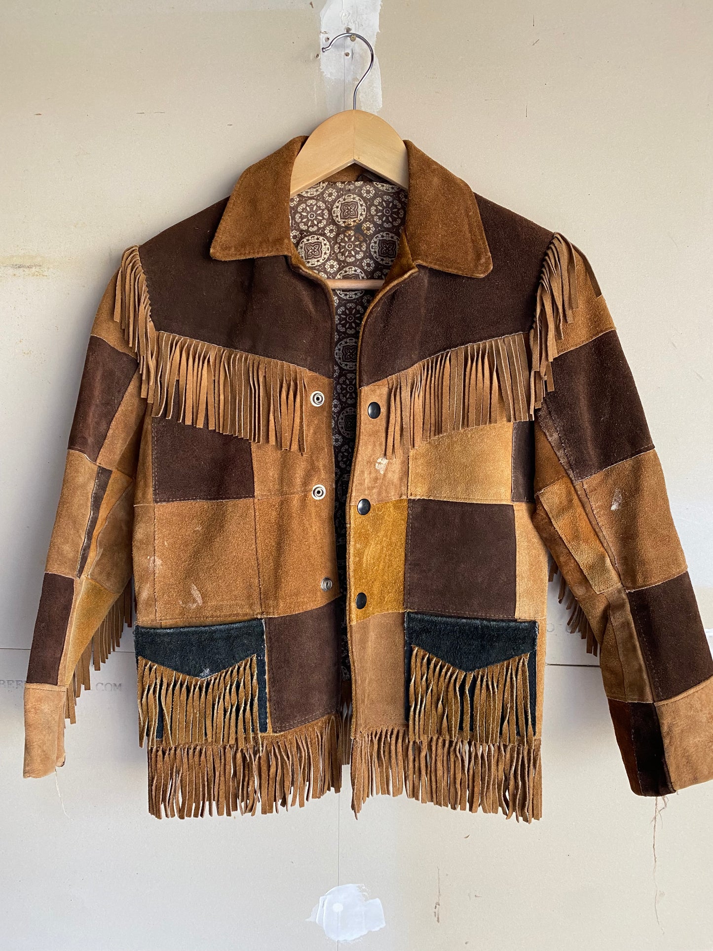 1970s Patchwork Leather Jacket | S