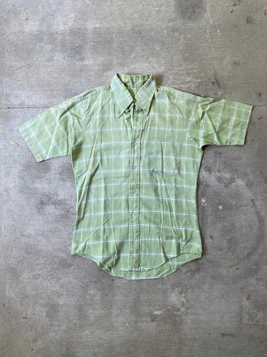 Vintage 60S Plaid Shirt | M