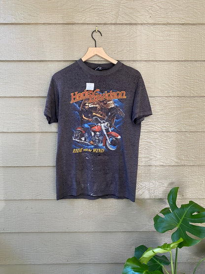 Vintage 80S 3D Emblem Harley Tee | M