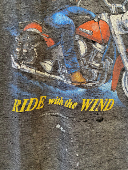 Vintage 80S 3D Emblem Harley Tee | M