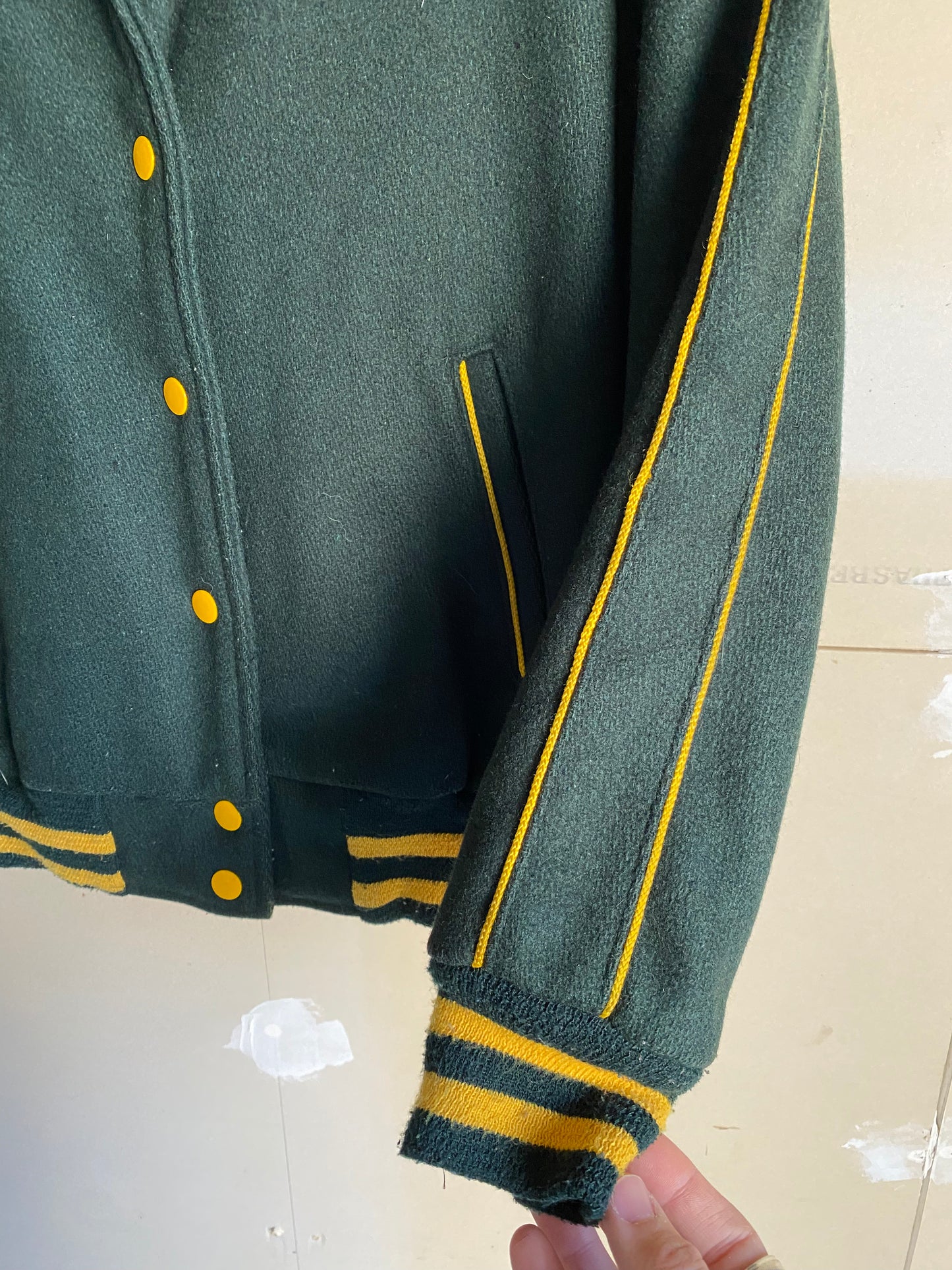 1970S Wool Varsity Jacket | S